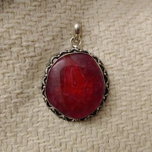 Solar Quartz & Silver Handmade Pendant